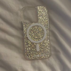 NWOT glittery iphone 13 pro phone case fast charger back